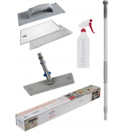 KIT RAPID'VITRES complet pour le nettoyage des surfaces hautes et basses